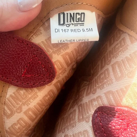 Dingo Womens Raisin Kane Embroidered Snip Toe Casual Boots Mid Heel 2-3" 9.5 - Picture 5 of 6